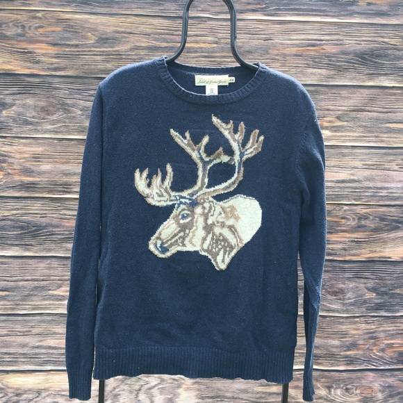 H&M L.O.G.G. Mens M Deer Blue Sweater 1312 - Picture 1 of 4